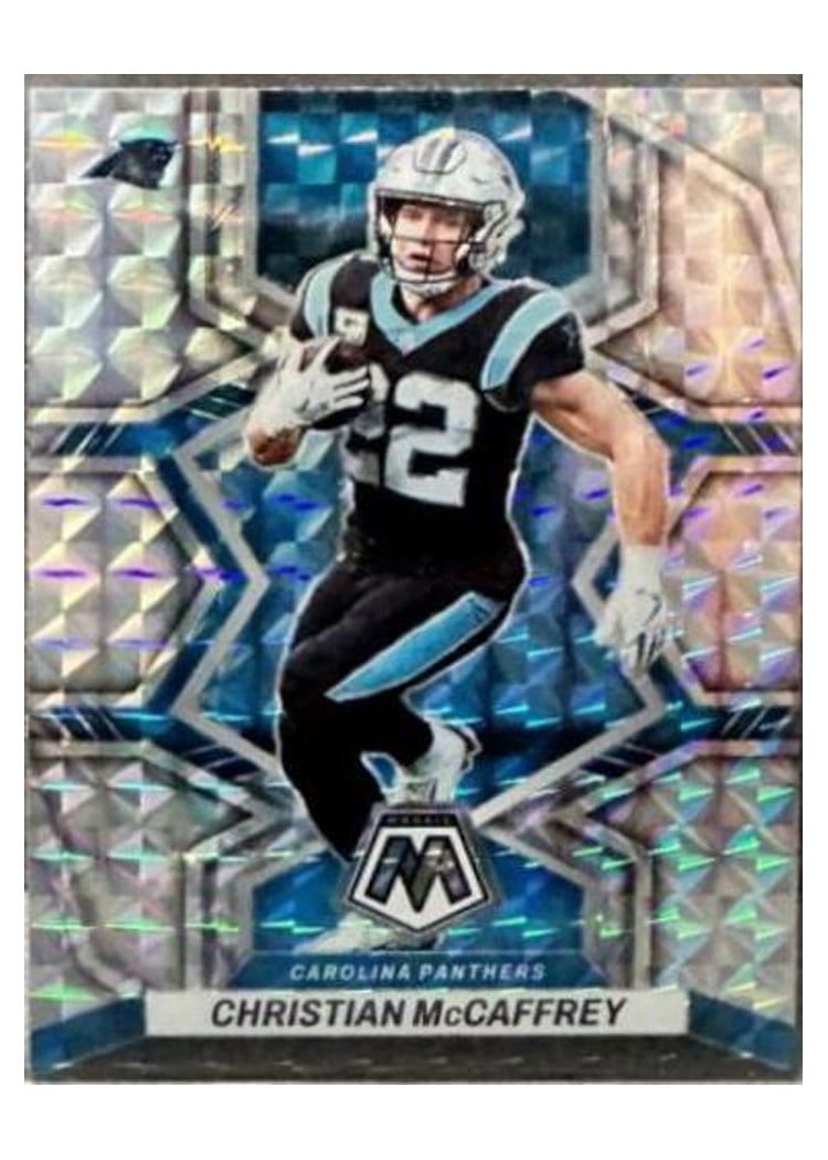 2022 Panini Mosaic Base Set Christian McCaffrey #28 card