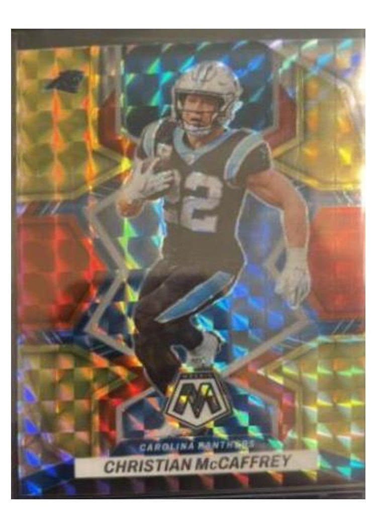 2022 Panini Mosaic Base Set Christian McCaffrey #28 card