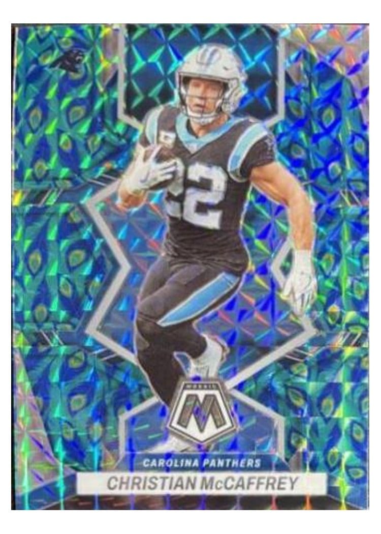 2022 Panini Mosaic Base Set Christian McCaffrey #28 card