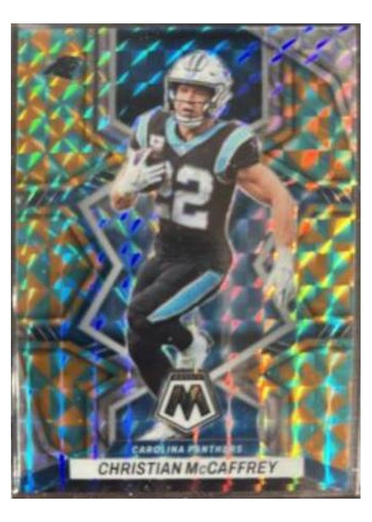 2022 Panini Mosaic Base Set Christian McCaffrey #28 card