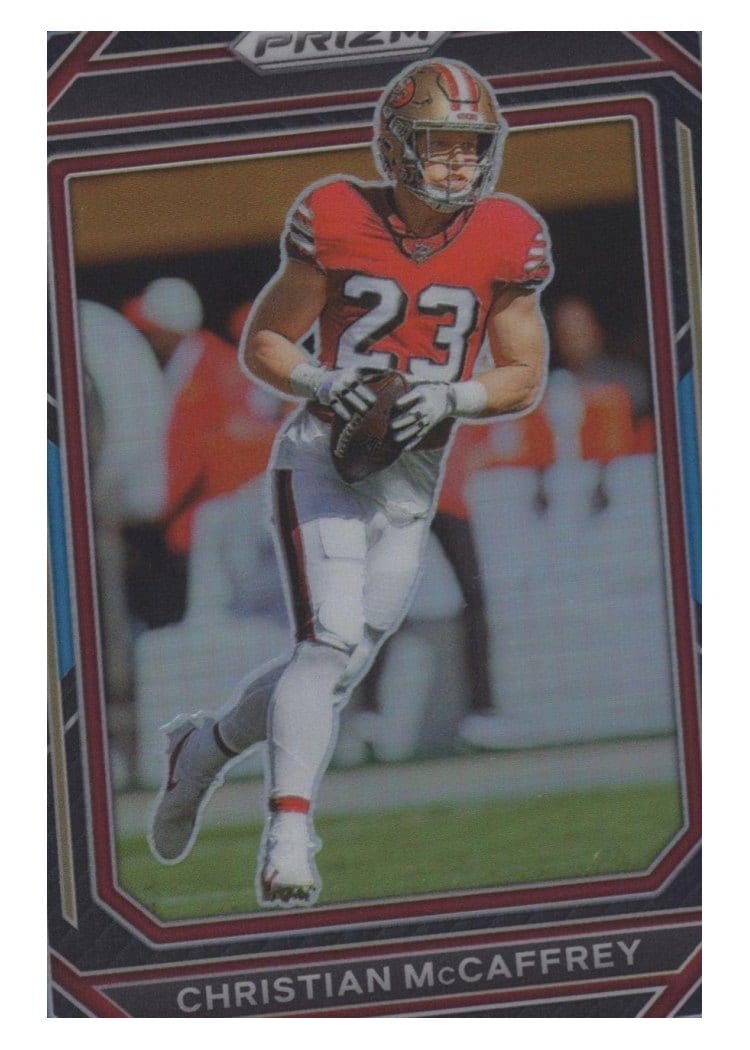 2022 Panini Prizm Base Set Christian McCaffrey Light Blue #40 card