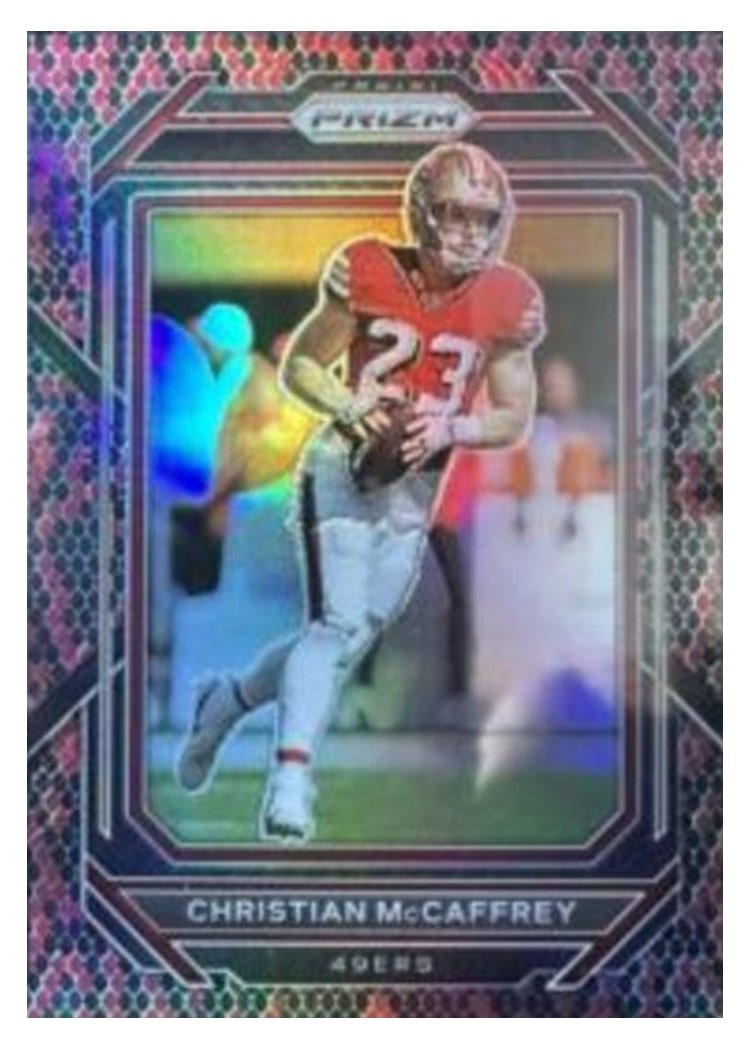 2022 Panini Prizm Base Set Christian McCaffrey #40 card