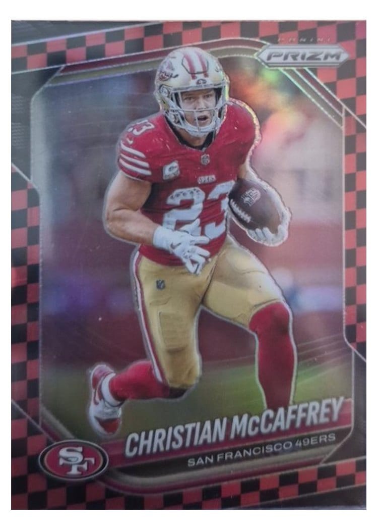 2025 Panini Prizm Base Set Christian McCaffrey #156 card