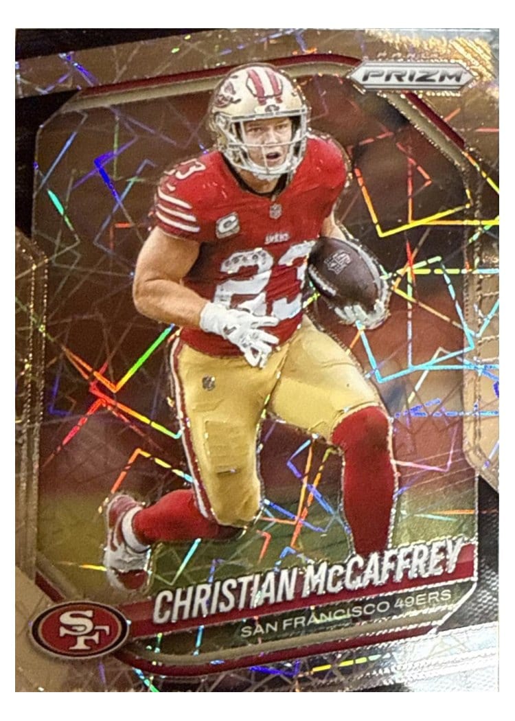 2025 Panini Prizm Base Set Christian McCaffrey #156 card