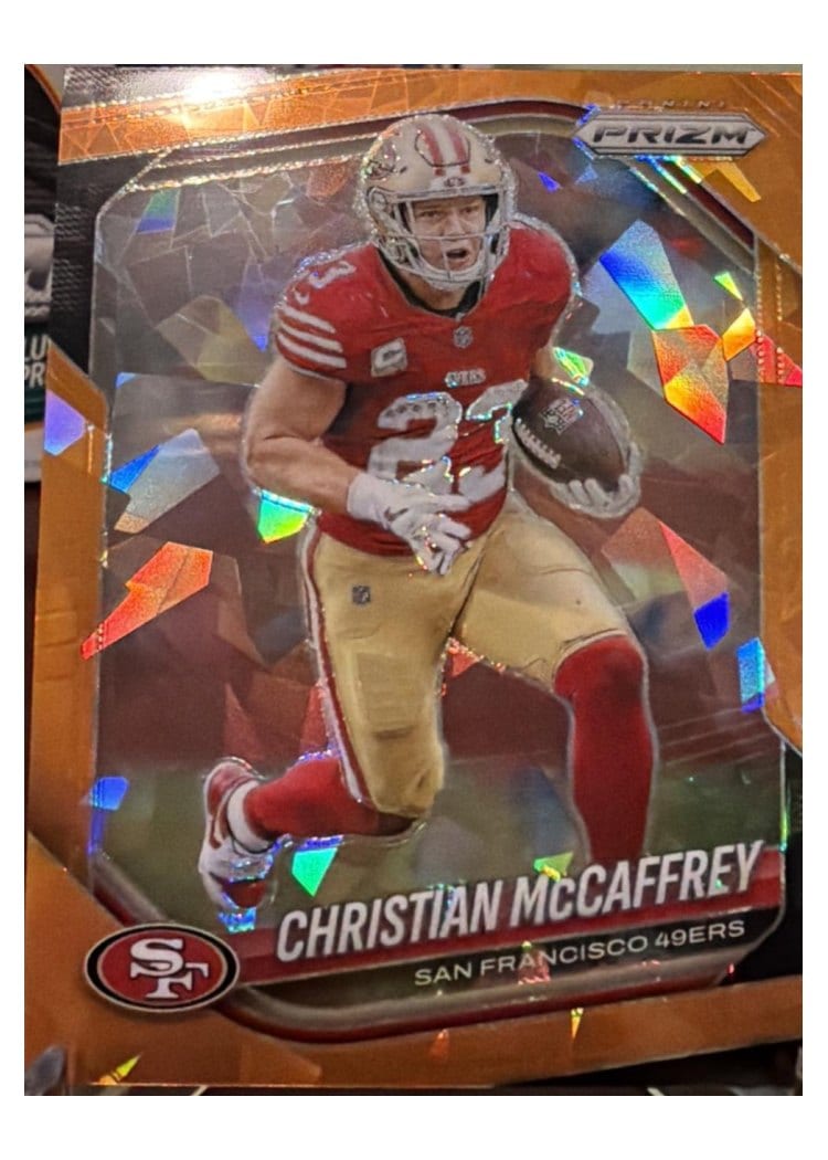 2025 Panini Prizm Base Set Christian McCaffrey #156 card