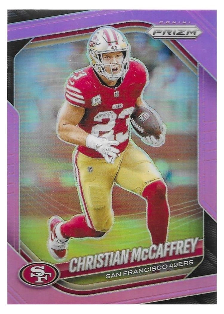 2025 Panini Prizm Base Set Christian McCaffrey #156 card