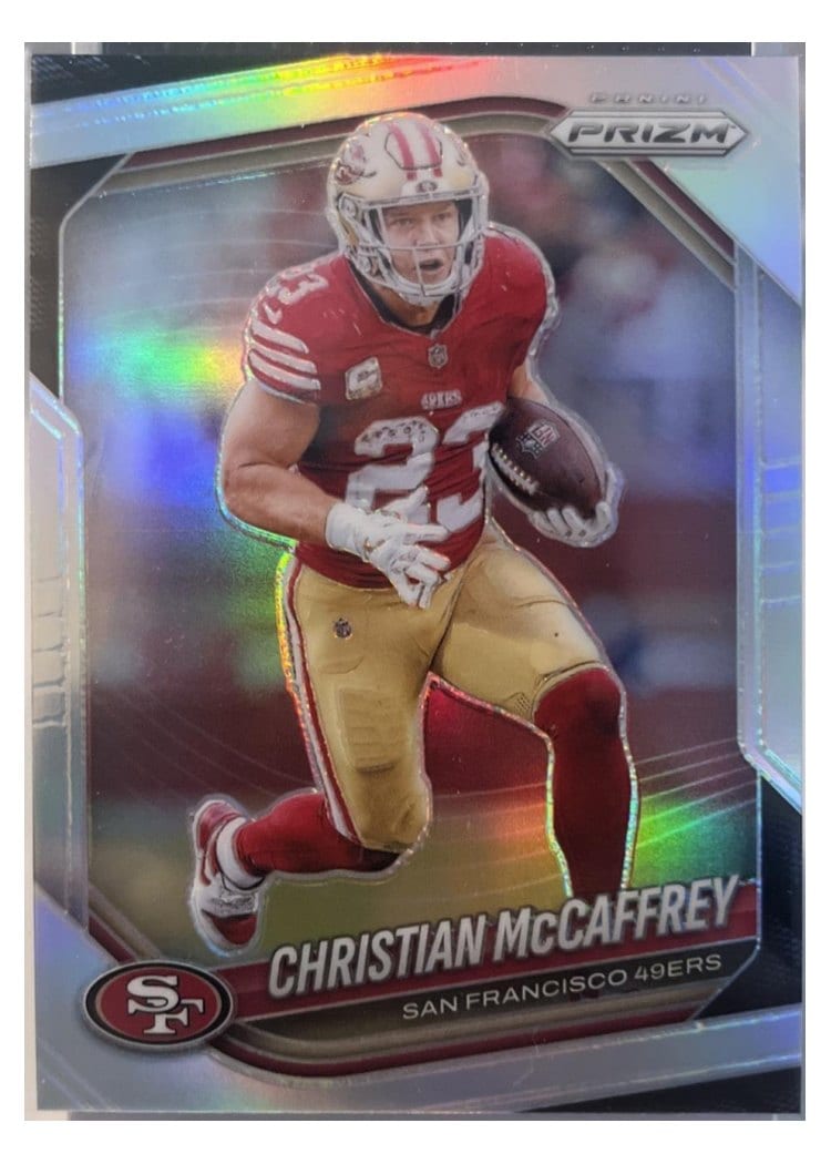 2025 Panini Prizm Base Set Christian McCaffrey #156 card
