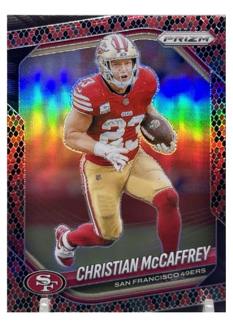 2025 Panini Prizm Base Set Christian McCaffrey #156 card