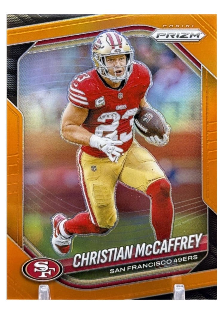 2025 Panini Prizm Base Set Christian McCaffrey #156 card