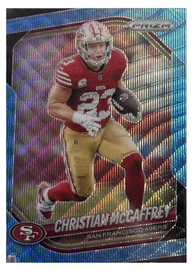 2025 Panini Prizm Base Set Christian McCaffrey #156 card