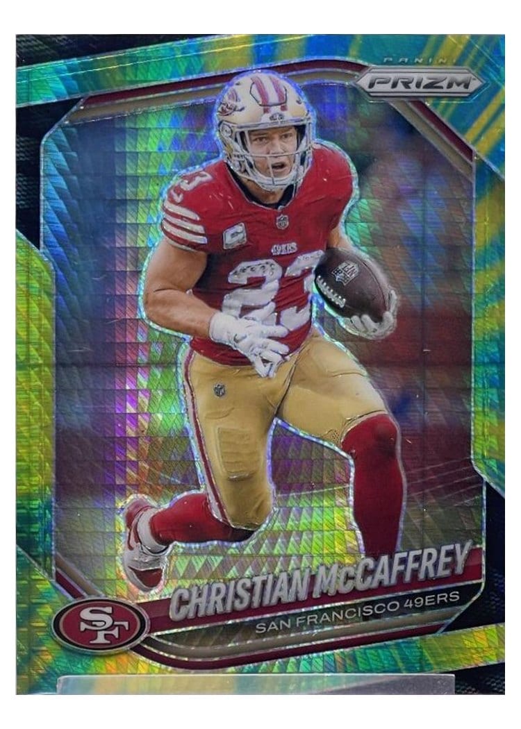 2025 Panini Prizm Base Set Christian McCaffrey #156 card