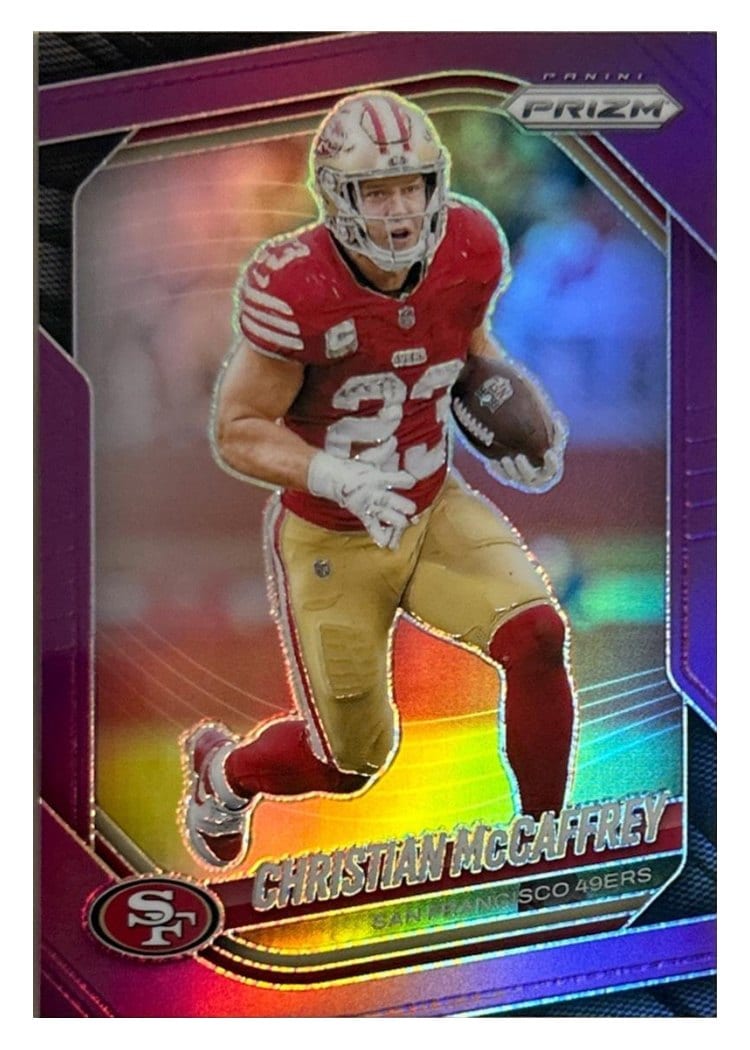 2025 Panini Prizm Base Set Christian McCaffrey #156 card