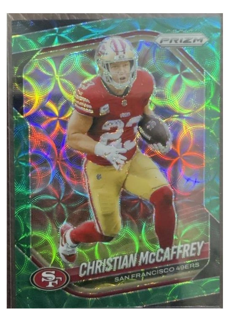 2025 Panini Prizm Base Set Christian McCaffrey #156 card