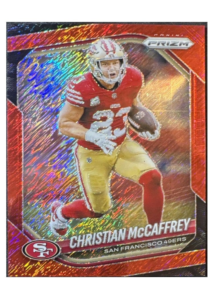 2025 Panini Prizm Base Set Christian McCaffrey #156 card