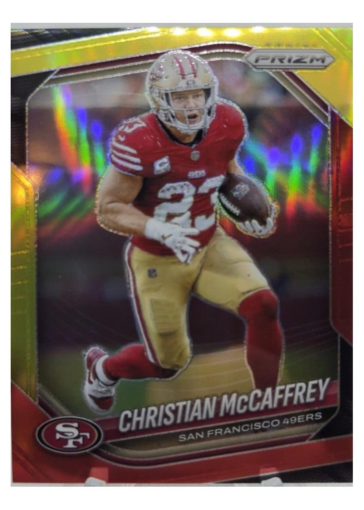 2025 Panini Prizm Base Set Christian McCaffrey #156 card