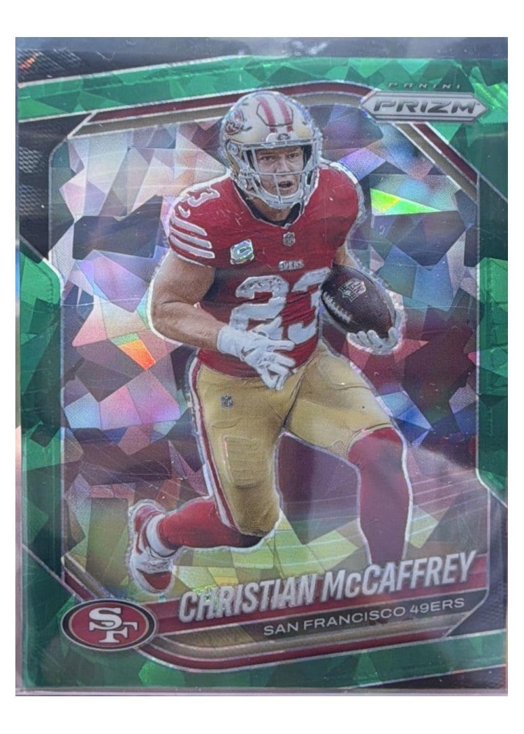 2025 Panini Prizm Base Set Christian McCaffrey #156 card
