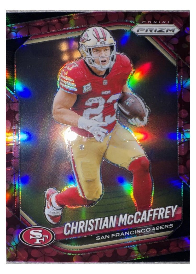 2025 Panini Prizm Base Set Christian McCaffrey #156 card