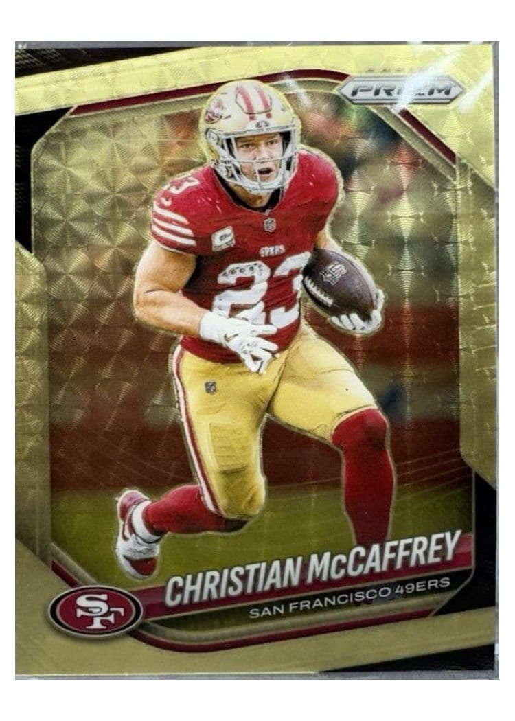 2025 Panini Prizm Base Set Christian McCaffrey #156 card