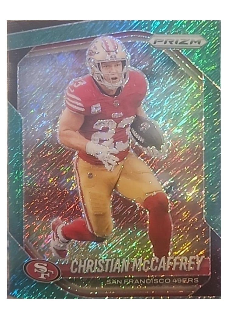 2025 Panini Prizm Base Set Christian McCaffrey #156 card