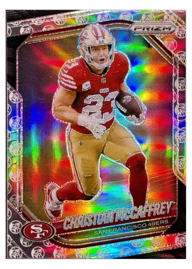 2025 Panini Prizm Base Set Christian McCaffrey #156 card