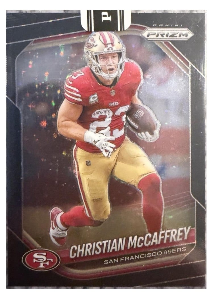 2025 Panini Prizm Base Set Christian McCaffrey #156 card