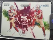 2024 Panini Prizm Dual Color Blast Christian McCaffrey / Ricky Pearsall #5 card