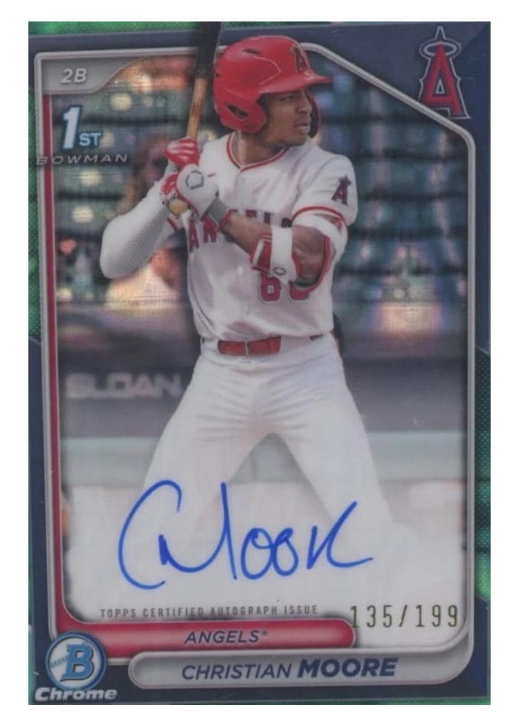 2024 Bowman Draft Chrome Prospect Autographs Christian Moore #CPA-CM card