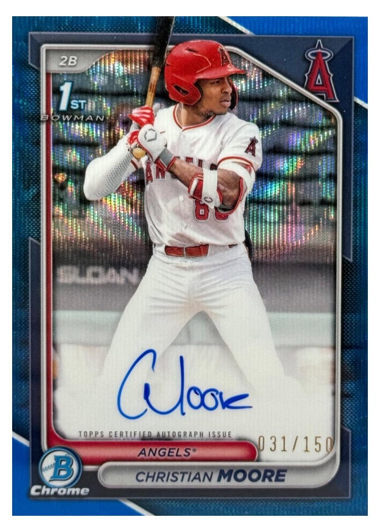2024 Bowman Draft Chrome Prospect Autographs Christian Moore #CPA-CM card
