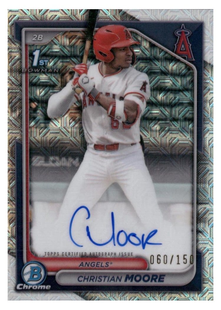 2024 Bowman Draft Chrome Prospect Autographs Christian Moore #CPA-CM card