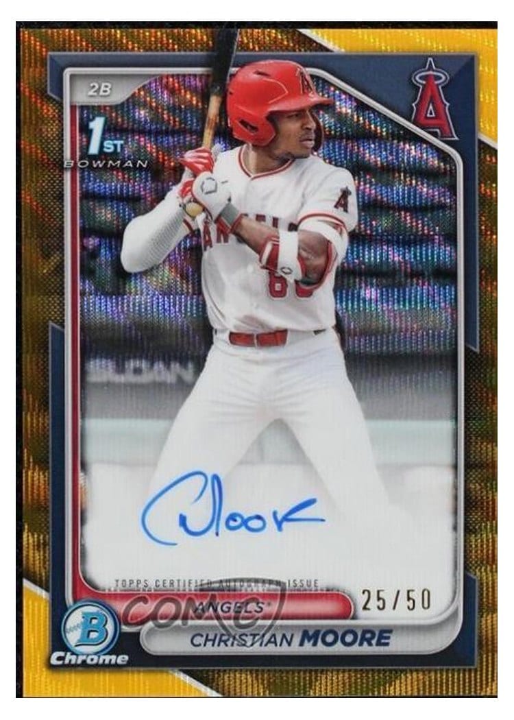 2024 Bowman Draft Chrome Prospect Autographs Christian Moore #CPA-CM card