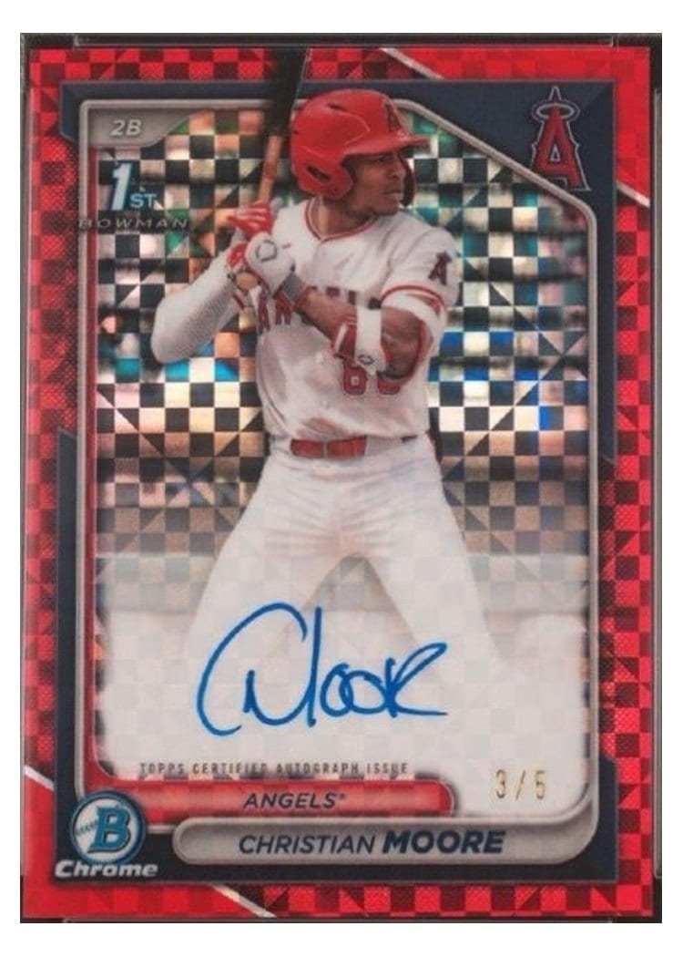2024 Bowman Draft Chrome Prospect Autographs Christian Moore #CPA-CM card
