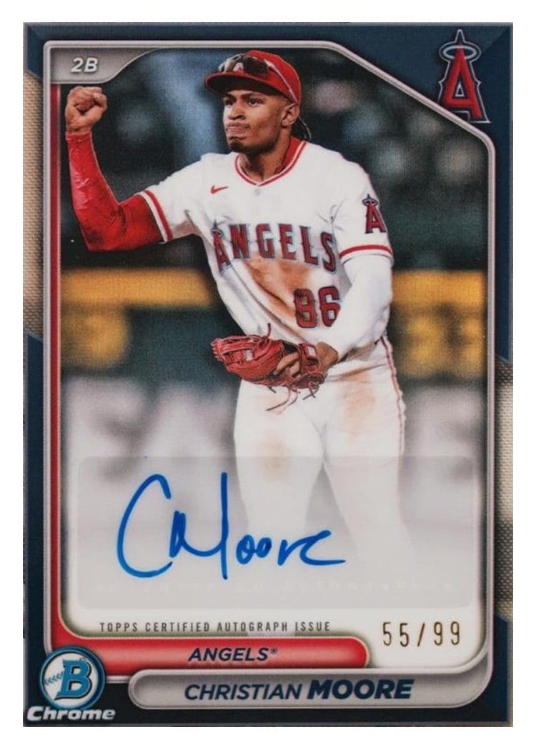 2024 Bowman Draft Chrome Prospect Autographs Christian Moore #CPA-CM card