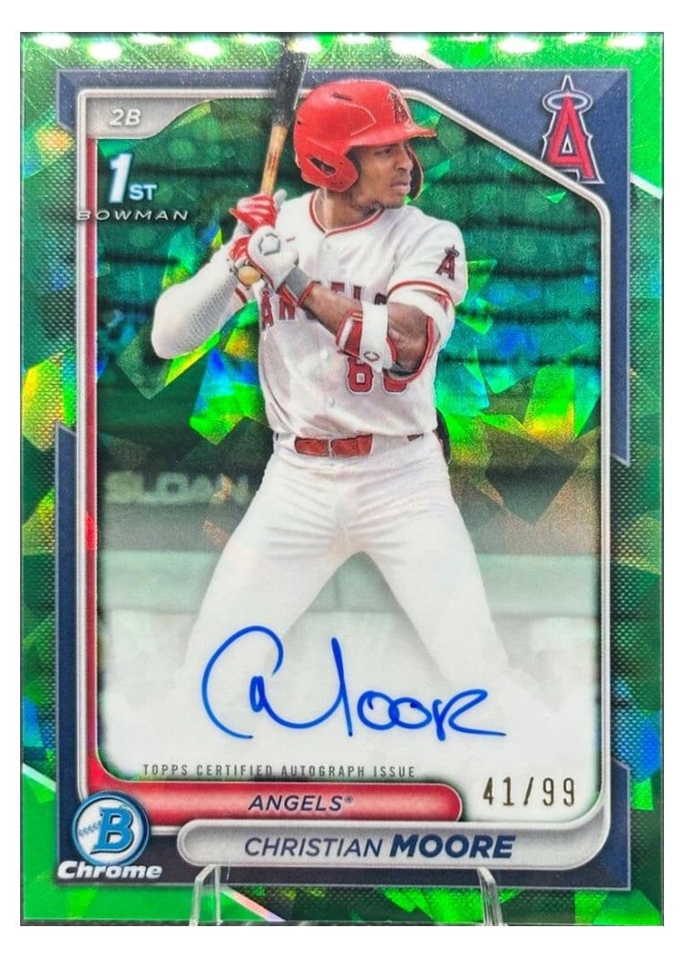 2024 Bowman Draft Chrome Prospect Autographs Christian Moore #CPA-CM card