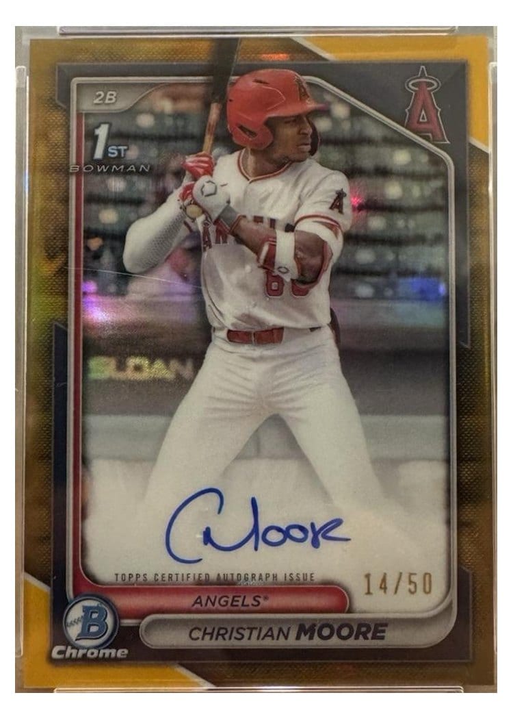 2024 Bowman Draft Chrome Prospect Autographs Christian Moore #CPA-CM card