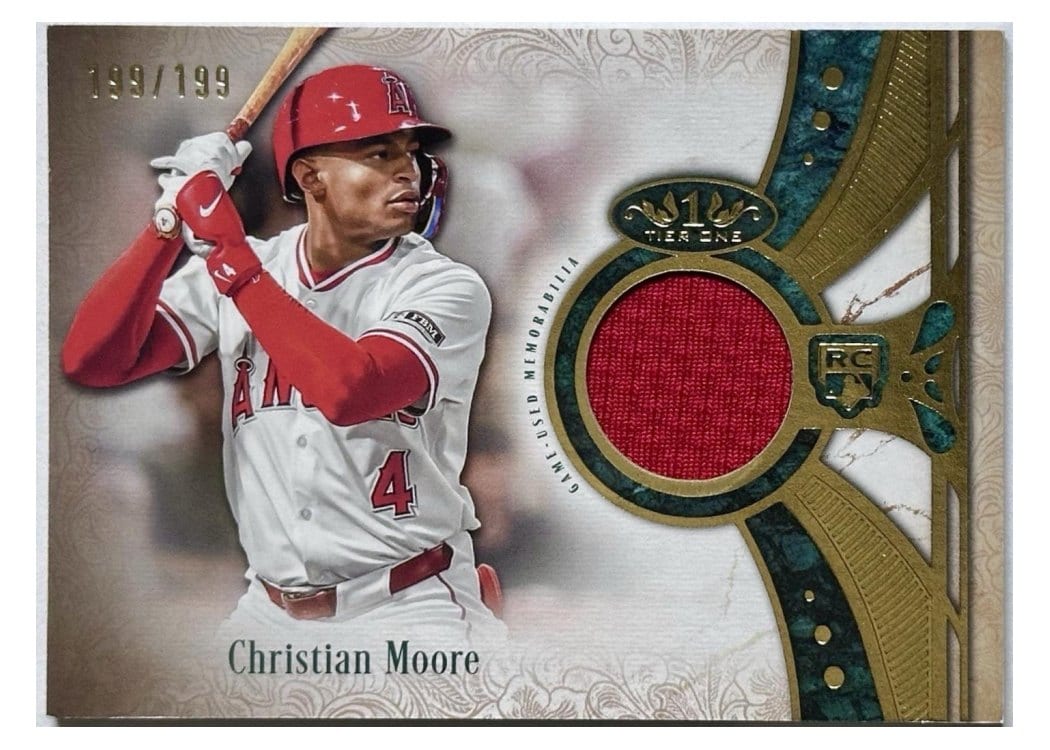 2026 Topps Tier One Rookie Relics Christian Moore #RR-CMO card