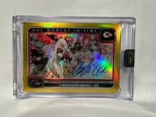 2024 Panini One One Moment in Time Autographs Christian Okoye #394 card