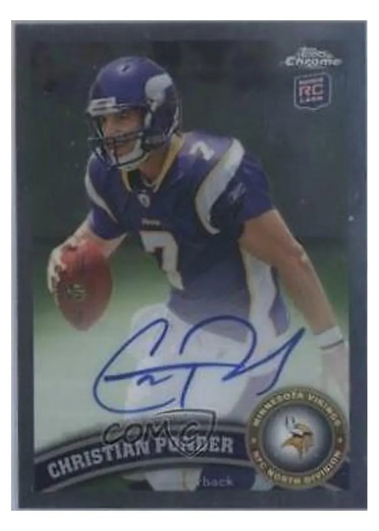 2011 Topps Chrome Christian Ponder #165 card