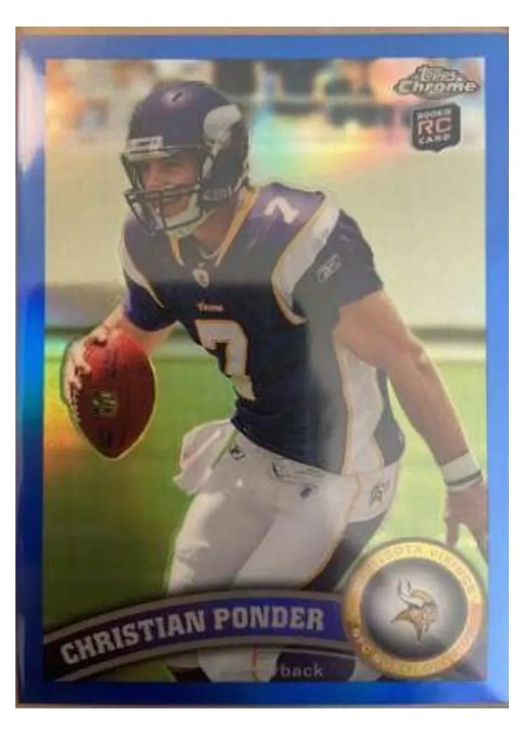 2011 Topps Chrome Christian Ponder #165 card