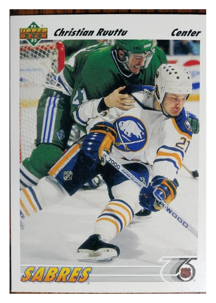 1991 Upper Deck Christian Ruuttu #104 card