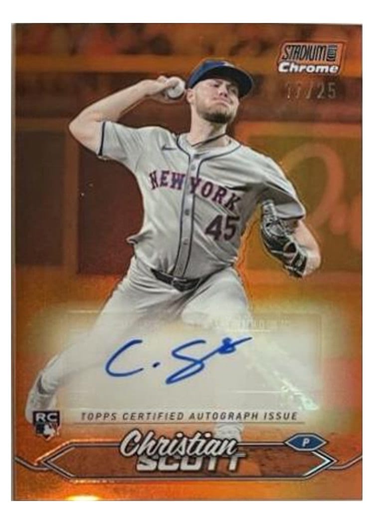 2024 Stadium Club Chrome Autographs Christian Scott #SCCA-SCO card