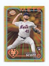 2024 Topps Chrome Update Radiating Rookies Christian Scott #RR-28