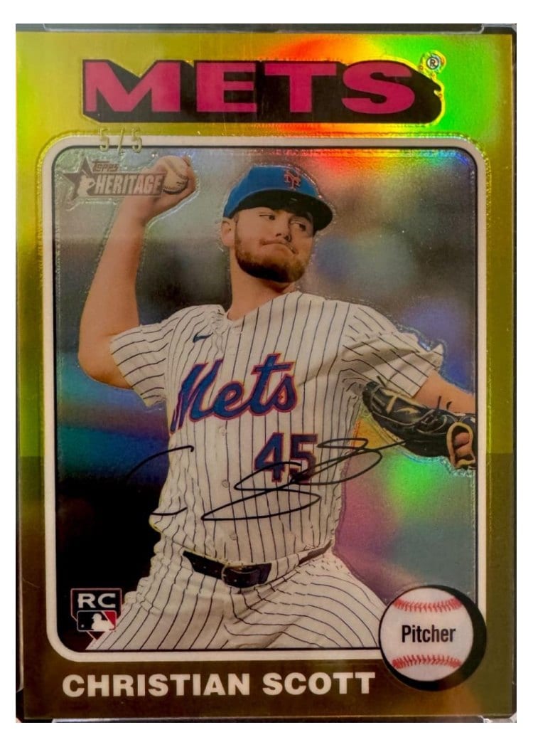 2024 Topps Heritage Base Set Christian Scott #587 card