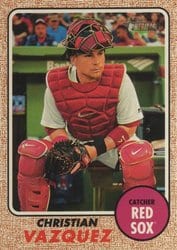 2017 Topps Heritage Base Set Christian Vazquez #695 card