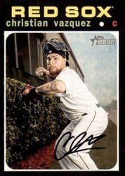 2020 Topps Heritage Base Set Christian Vazquez #471 card
