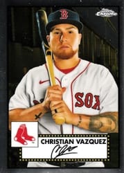2021 Topps Chrome Platinum Anniversary Base Set Christian Vazquez #463 card