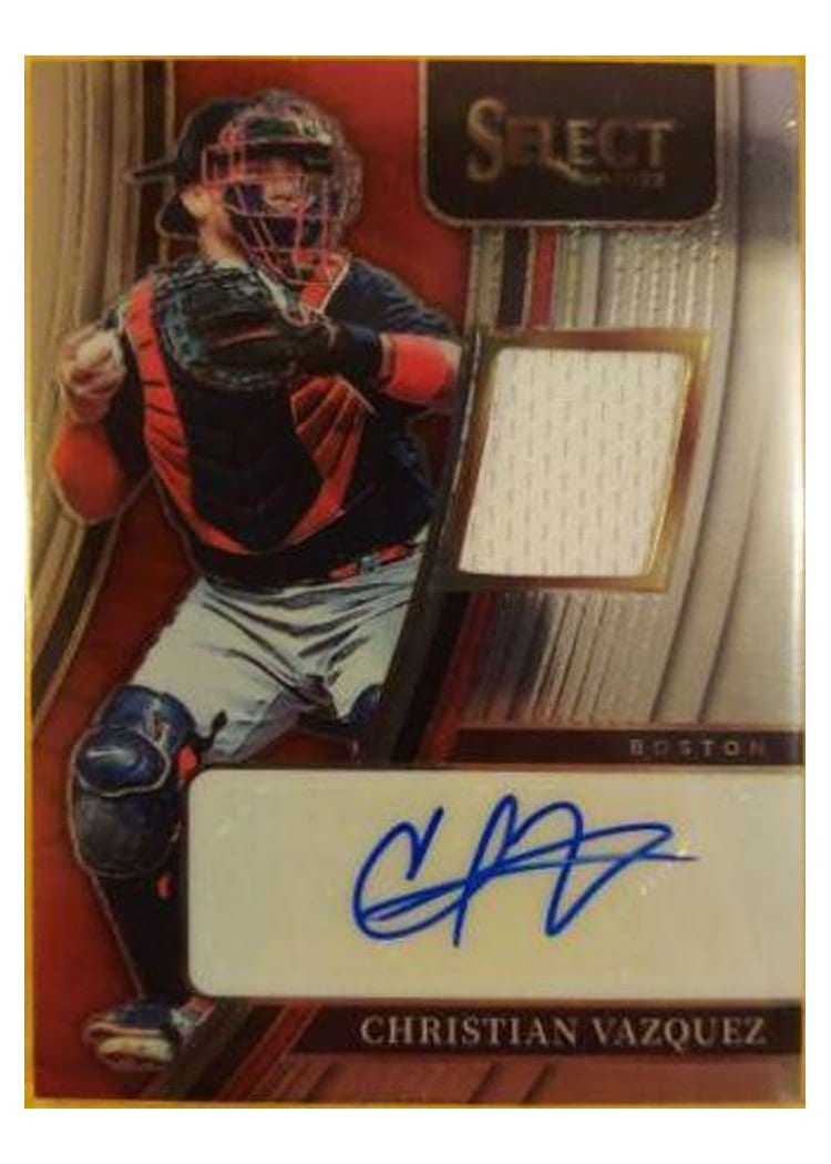 2022 Panini Select Signature Materials Christian Vazquez #SM-CV card
