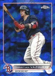 2022 Topps Chrome Sapphire Edition Base Set Christian Vazquez #63 card