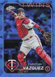 2024 Topps Chrome Sapphire Edition Base Set Christian Vázquez #654 card