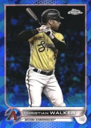2022 Topps Chrome Sapphire Edition Base Set Christian Walker #75 card