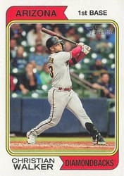 2023 Topps Heritage Base Set Christian Walker #165 card
